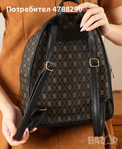 POLOGRAND London Оригинална дамска луксозна комфортна раница с 3 отделения, регулируема презрамка и , снимка 2 - Раници - 54100998