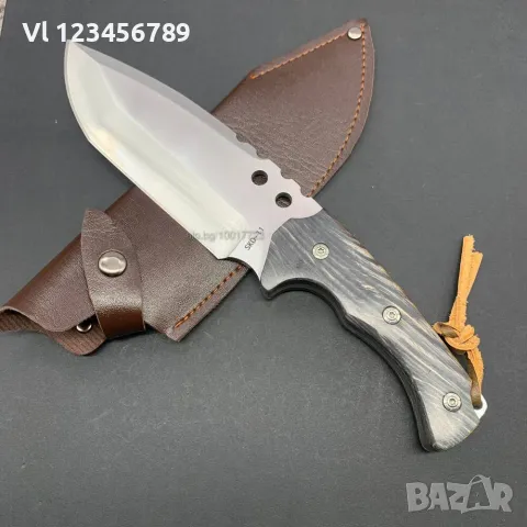 Висококачествен ловен нож 145х270, кожен калъф, снимка 2 - Ножове - 50112762