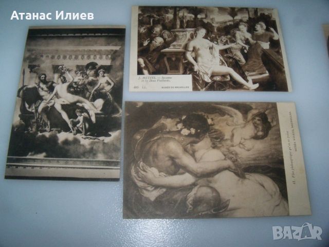 9 стари пощенски картички изкуство, 1915г., снимка 6 - Филателия - 46516031