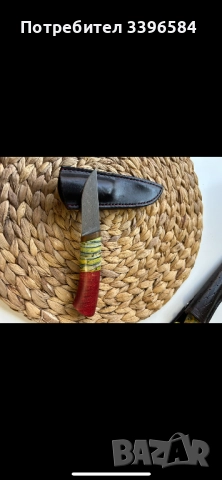 Ловен нож дамаска стомана, снимка 3 - Ножове - 51972121