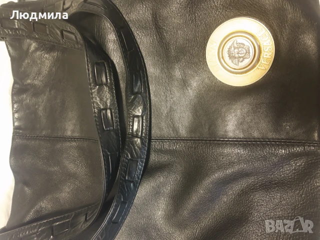Чанта,фирма,"VERSACE",естествена кожа,оригинал.ДНЕС 1200лв, снимка 14 - Чанти - 50971718
