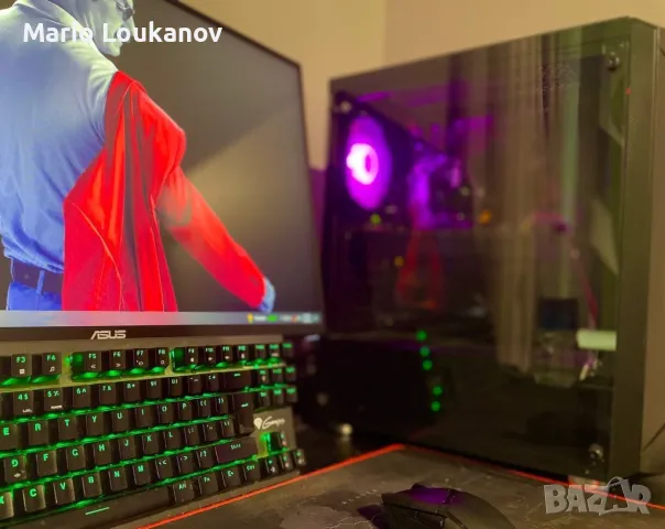 Геймърски сетъп - GTX 1070, монитор ASUS, мишка RAZER, клавиатура, снимка 2 - Геймърски - 47121516