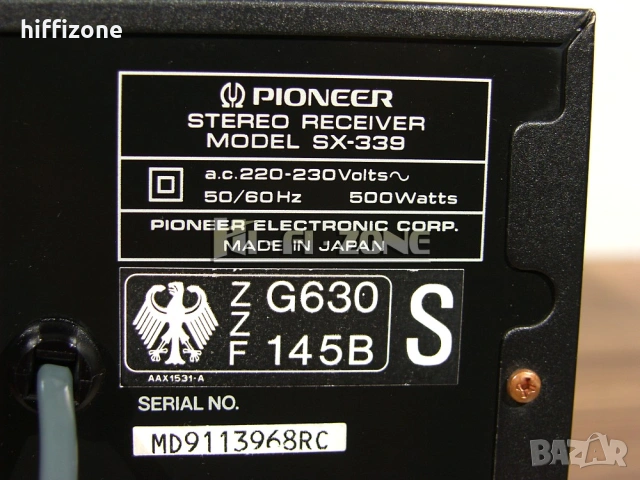 Ресивър    Pioneer sx-339 /3 , снимка 9 - Ресийвъри, усилватели, смесителни пултове - 54054110