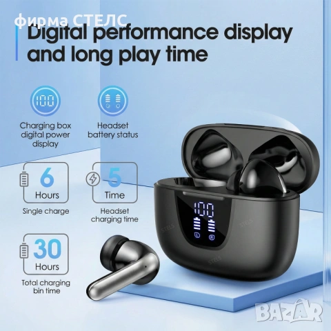 Безжични слушалки STELS S42 с ANC, LED дисплей и Водоустойчивост, снимка 9 - Слушалки, hands-free - 53071746