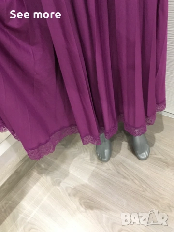 ZARA дълга рокля плисе S, снимка 5 - Рокли - 53571992