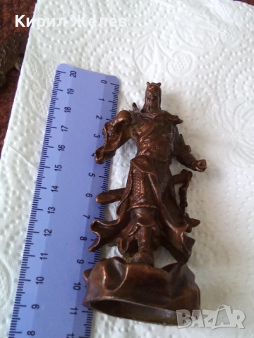 Бронзова статуетка на Гуан ю китайски бог 50503, снимка 4 - Колекции - 53754557