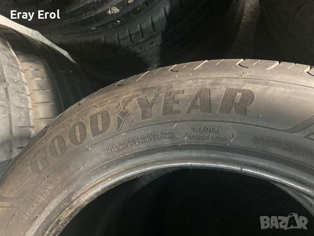 2бр - 215 55 17 - GOODYEAR - 2022 година - 7мм грайфер, снимка 2 - Гуми и джанти - 46157826