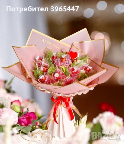 Букет с бонбони Линдор за Свети Валентин , снимка 2 - Подаръци за жени - 53398582