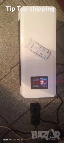 🔥 Стенна печка с вентилатор и терморегулатор – 2000W | За баня/гараж, снимка 4 - Печки, фурни - 50378304
