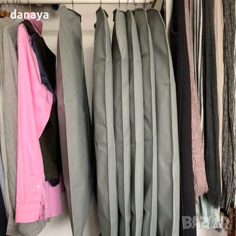 6060 Калъф за дрехи с цип за съхранение торба за костюм шранг, 60x137cm, снимка 3 - Органайзери - 51694461