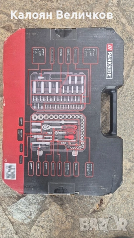 Гедоре 94 части - комплект от тресчотки и вложки PARKSIDE, снимка 4 - Гедорета - 53939331