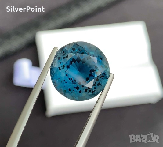 Лондон блу Топаз голям с фензи шлифовка 