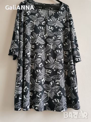 СТРАХОТНА ТУНИКА ЛИКРА С ЦИП 3XL-4XL, снимка 3 - Туники - 46115669