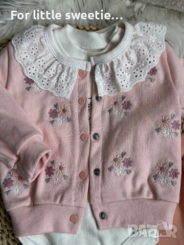Красив памучен сет от 3 части 🌸  , снимка 2 - Комплекти за бебе - 53811853