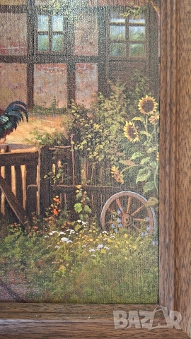 Картина репродукция (принт) на Герхард Несвадба със селска сцена , снимка 3 - Картини - 53994869