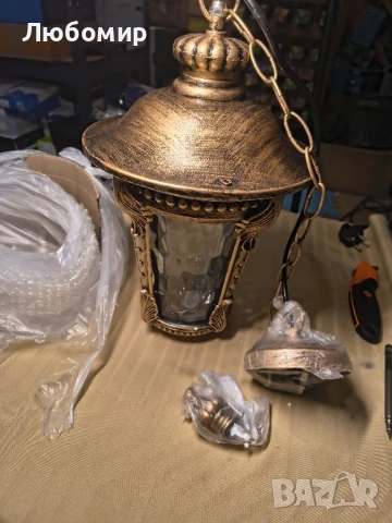 Водоустойчива висяща лампа. Съвместима с външна, водоустойчива, градина, вила, врата, коридор,  , снимка 5 - Полилеи - 50454578