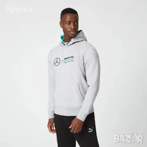 Mercedes AMG Logo Hoodie - Оригинален мъжки суитшърт размер S, M, снимка 3 - Суичъри - 48891458