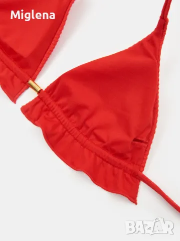 Горнище на бански в червено , снимка 2 - Бански костюми - 46190720