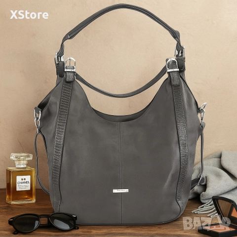 Дамска чанта тип торба от еко кожа – стил, организация и удобство в едно, снимка 4 - Чанти - 52585893