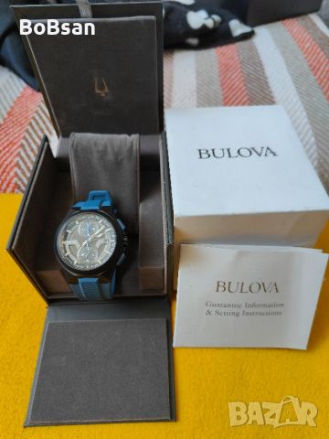 BULOVA Maquina Chronograph Quartz Black Dial 98B380, снимка 1 - Мъжки - 46310350