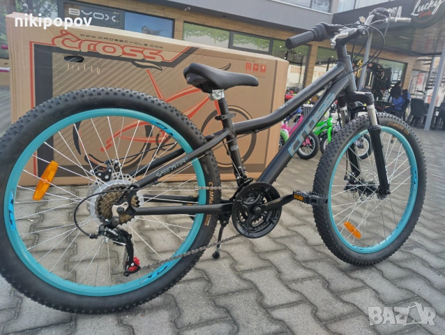 CROSS Алуминиев велосипед 24" SPEEDSTER boy 2db черен/син, снимка 10 - Велосипеди - 53561371