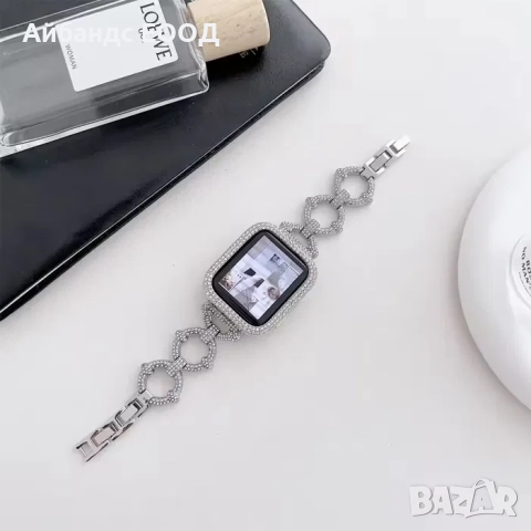 Crystal ring stainless steel верижка за Samsung/Huawei/Amazfit/Garmin, снимка 6 - Каишки за часовници - 51455878