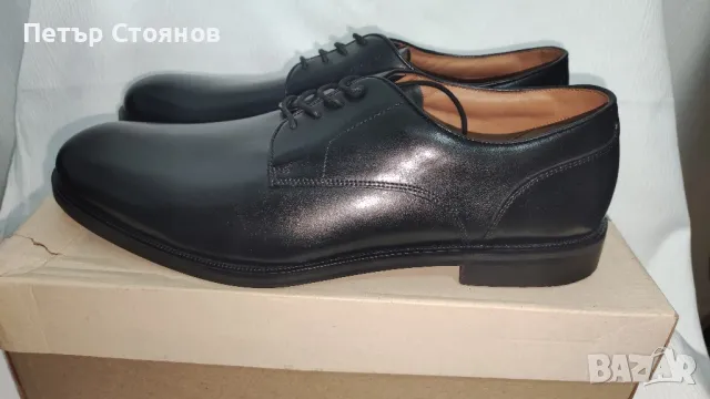 Стилни мъжки официални обувки от естествена кожа Clarks №45, снимка 1 - Официални обувки - 47928495