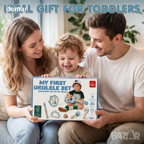 Комплект дървени детски музикални инструменти Lehoo Castle Dinosaur, снимка 8 - Музикални играчки - 54037841