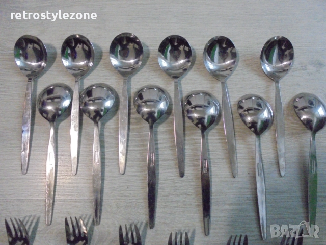 № 8323 Комплект прибори за хранене ROSTFRITT STAL, снимка 4 - Прибори за хранене, готвене и сервиране - 52104107