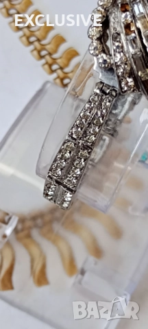 Ретро часовник Rotary 925 сребро с камъни 1960г, снимка 7 - Дамски - 51478318