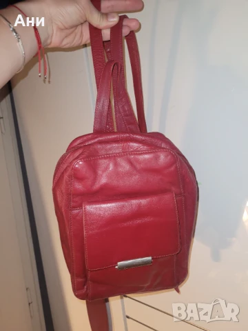 Дамска раница от естествена кожа, снимка 4 - Раници - 50659411