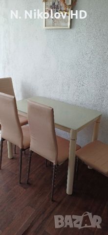 трапезна маса с 4 стола, снимка 3 - Маси - 45445996