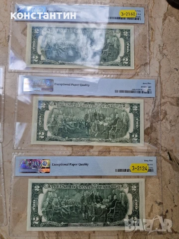 2 долара 1976 грейд PMG 65, снимка 4 - Нумизматика и бонистика - 50976231