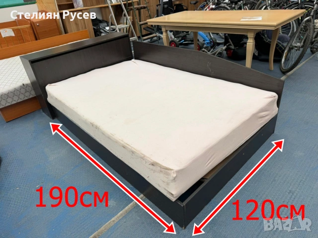 0404  легло с матрак 190/120см + ракла цена 70 евро или 136,91 лв смр -190см / 120см широко  -едноли