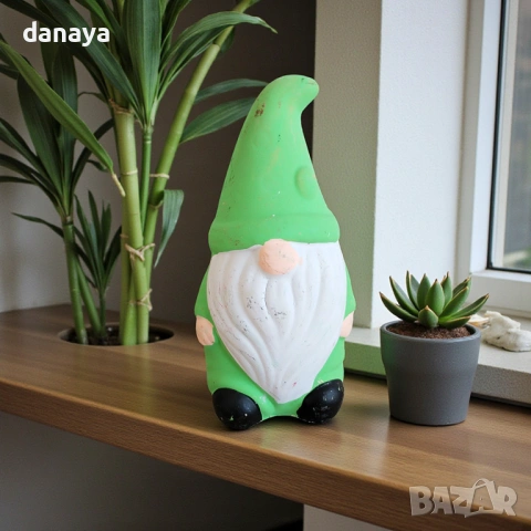 6279 Декоративно глинено джудже за декорация, 11 см, снимка 4 - Статуетки - 52343152