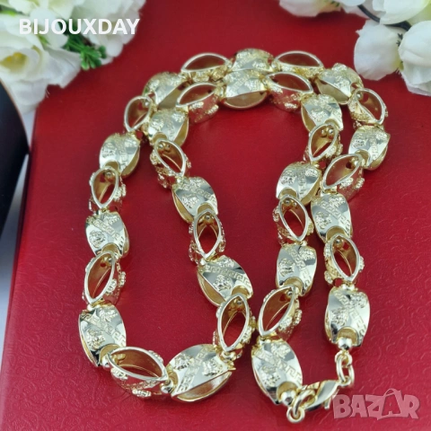 Позлатен ланец от медицинска стомана с 18к златно покритие