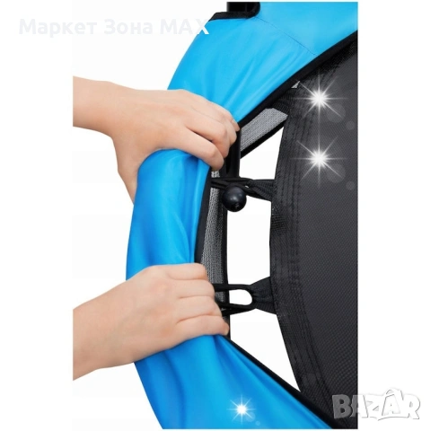 Малък Батут с мрежа за безопасност – Компактен и забавен избор за деца, снимка 4 - Други спортове - 53057437