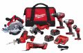 Milwaukee M18 18V Безжичен комбиниран комплект с 7 инструмента от САЩ, снимка 1