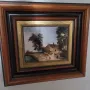 малка картина внос от западна Европа масивна дъбова рамка, снимка 1