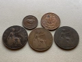 пени 1912, 1916, 1919, 1967, фартинг 1942 Великобритания, снимка 1