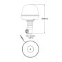 Диоден ЛЕД LED маяк буркан блиц лампа за стойка 10-30V, снимка 4