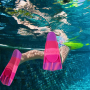 Детски плавници Azuunye, силиконови, за плуване, за деца, розово/лилаво, S, снимка 7