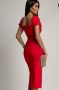Елегантна рокля в червено , снимка 2