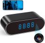 Zingle Spy Camera Clock с SD карта 1080P WiFi Скрита камера Безжична домашна охранителна камера, снимка 1