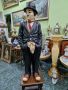 Уникална голяма антикварна колекционерска фигура статуетка Чарли Чаплин , снимка 1 - Антикварни и старинни предмети - 45178992