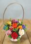 Ръчно изработена кошничка с ароматни сапунени рози Идеален подарък за всеки повод , снимка 4