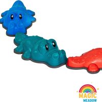 MagicMeadow Крокодилски стъпала 6 броя, игра за деца с аутизъм за баланс и координация, снимка 2 - Образователни игри - 45497033