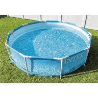 Intex Плажен басейн с метална рамка, 305x76 см, снимка 4 - Басейни и аксесоари - 45888514