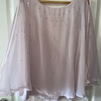 Нова нежна розова блуза туника тип перелина  с камъни цирконий , снимка 2 - Корсети, бюстиета, топове - 45682643