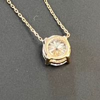 Колие с диамант - злато 14К / 1 carat, снимка 4 - Колиета, медальони, синджири - 45974147